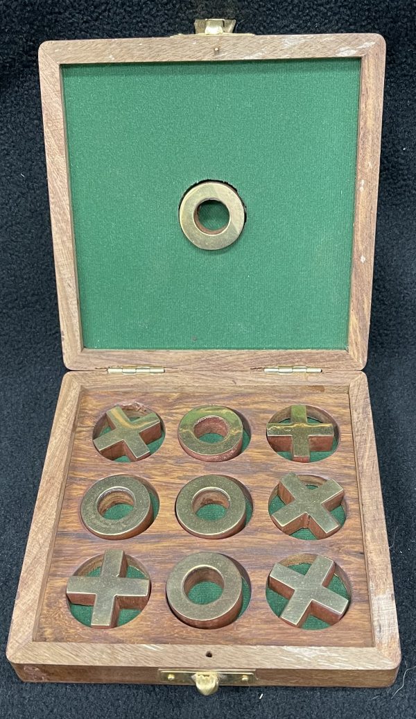 Wooden & Brass Naughts & Crosses