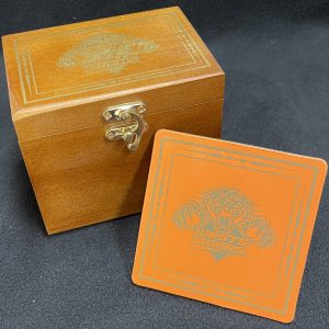 NRL Licensed Tigers Coasters in Wooden Box